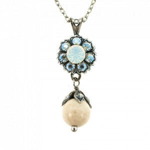 Pandantiv cu lant placat cu Argint 925, cu cristale Swarovski, Forever | 5074/2-M5087SP-Multicolor-7014