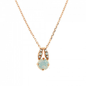 Pandantiv cu lant placat cu Aur roz de 24K, cu cristale originale, Seashell | 5252-234234RG