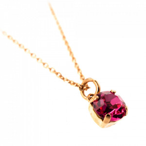Pandantiv cu lant placat cu Aur roz de 24K, cu cristale originale, Memories of Montmartre | 5440-209RG