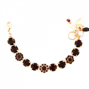 Bratara placata cu Aur roz de 24K, cu cristale originale, Lady In Red | 4174-208208RG