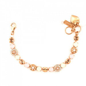 Bratara placata cu Aur roz de 24K, cu cristale originale, Tiara Day | 4044-2333RG