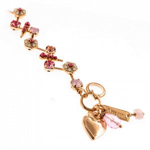 Bratara placata cu Aur roz de 24K, cu cristale Swarovski, Antigua | 4420-223-1RG-Roz-1555