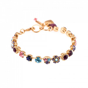 Bratara placata cu Aur roz de 24K, cu cristale Swarovski, Cotton Candy - The Sweet Life | 4028-144RG-Multicolor-1195