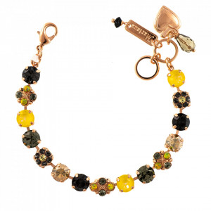 Bratara placata cu Aur roz de 24K, cu cristale Swarovski, Lemon Emigrant | 4004-1121RG-Multicolor-965