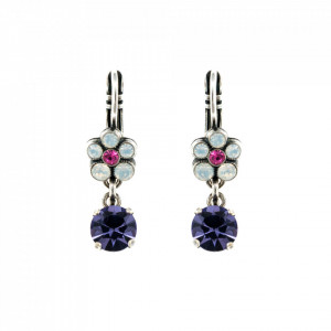 Cercei placati cu Argint 925, cu cristale originale, Flower Power | 1152/3-803SP6