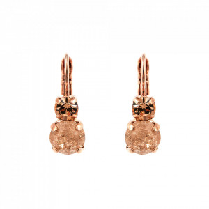 Cercei placati cu Aur roz de 24K, cu cristale originale, Breakfast at Tiffany’s | 1190-362ICERG6