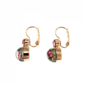 Cercei placati cu Aur roz de 24K, cu cristale Swarovski, California Dreaming | 1062-0021RG6-Multicolor-1945