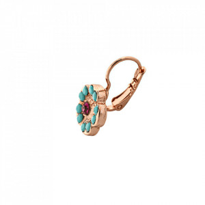 Cercei placati cu Aur roz de 24K, cu cristale Swarovski, Happy Days | 1220-1007rg6-Multicolor-5865