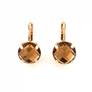 Cercei placati cu Aur roz de 24K, cu cristale originale, Jackie | 1448A-221RG6