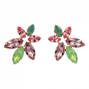 Cercei placati cu Aur roz de 24K, cu cristale originale, Lavender | 1238/2-1910RG2