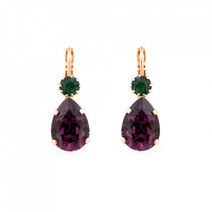 Cercei placati cu Aur roz de 24K, cu cristale originale, Luck | 1032/3-1019RG6