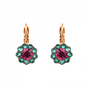 Cercei placati cu Aur roz de 24K, cu cristale originale, Memories of Montmartre | 1379-1146RG6