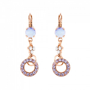 Cercei placati cu Aur roz de 24K, cu cristale originale, Purple Rain | 1254-M83371RG6
