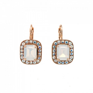 Cercei placati cu Aur roz de 24K, cu cristale originale, Seashell | 1040/1-1201RG6