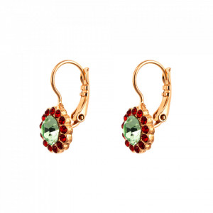 Cercei placati cu Aur roz de 24K, cu cristale originale, Take my Breath Away | 1133-1156RG6