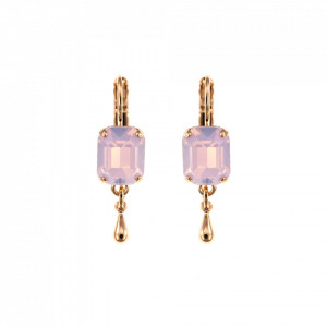 Cercei placati cu Aur roz de 24K, cu cristale Swarovski, Tiara Day | 1040/4-395RG6-Roz-1505