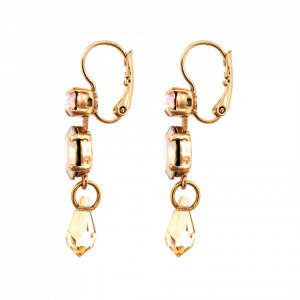 Cercei placati cu Aur roz de 24K, cu cristale Swarovski, Tiara Day | 1514/1-2333RG6-Multicolor-6455