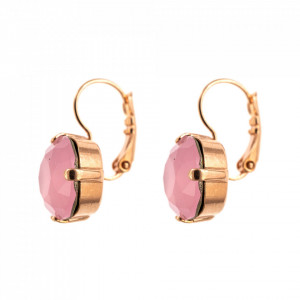 Cercei placati cu Aur roz de 24K, cu cristale Swarovski, Antigua | 1326/4-026RG6-Roz-5805