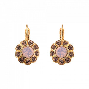 Cercei placati cu Aur roz de 24K, cu cristale Swarovski, Aura | 1131-1112RG6-Multicolor-2005