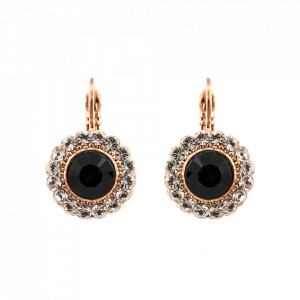 Cercei placati cu Aur roz de 24K, cu cristale Swarovski, Check Mate | 1014/3-280-1RG6-Multicolor-1365