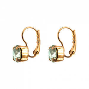 Cercei placati cu Aur roz de 24K, cu cristale Swarovski, Earl Grey | 1440-361RG6-Gri-9065