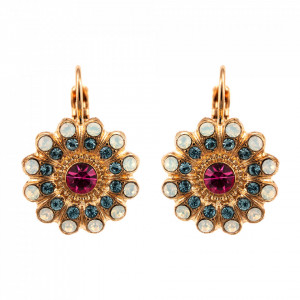 Cercei placati cu Aur roz de 24K, cu cristale Swarovski, Memories of Montmartre | 1423/3-1146RG6