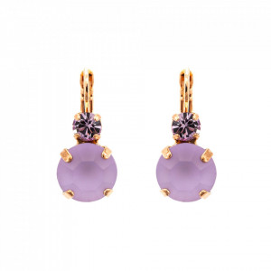 Cercei placati cu Aur roz de 24K, cu cristale Swarovski, Violet - Colors | 1037-37114RG6-Mov-1465