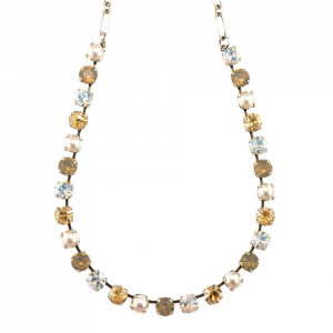 Colier placat cu Argint 925, cu cristale Swarovski, Crystal Pearl's | 3252-3911SP-Multicolor-6175