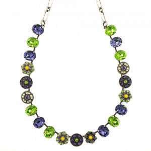 Colier placat cu Argint 925, cu cristale Swarovski, Fairyland | 3023/2-1117SP-Multicolor-6245