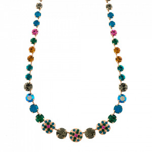 Colier placat cu Aur roz de 24K, cu cristale originale, Selene - Odyssey | 3145/3-1086RG