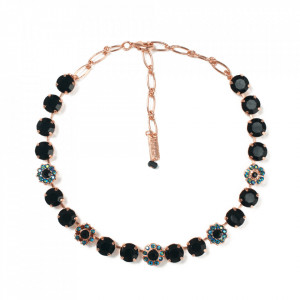 Colier placat cu Aur roz de 24K, cu cristale Swarovski, Grease Lightning | 3174-667rg