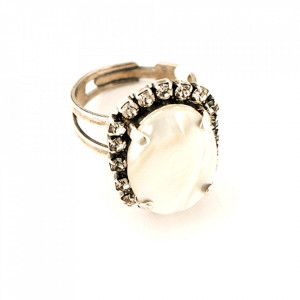 Inel placat cu Argint 925, cu cristale Swarovski, Forever | 7090/1-1049SP-Transparent-7535
