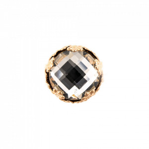 Inel placat cu Aur roz de 24K, cu cristale Swarovski, On a Clear Day | 7220-001ARG-Transparent-7885
