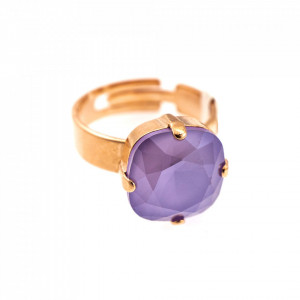 Inel placat cu Aur roz de 24K, cu cristale Swarovski, Romance | 7326/4-021RG-Mov-7525