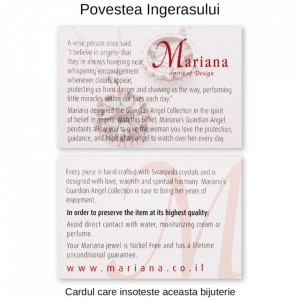 Pandantiv cu lant placat cu Argint 925, cu cristale Swarovski, Guardian Angel | 5212-1031SP-Multicolor-7145