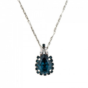 Pandantiv cu lant placat cu Argint 925, cu cristale originale, Nightfall | 5098/2-1069SP