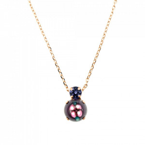 Pandantiv cu lant placat cu Aur roz de 24K, cu cristale originale, Bohemian Rhapsody | 5062/1-204RG