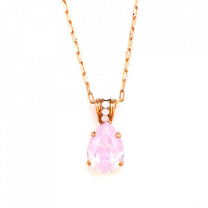 Pandantiv cu lant placat cu Aur roz de 24K, cu cristale originale, Elizabeth | 5312-395RG