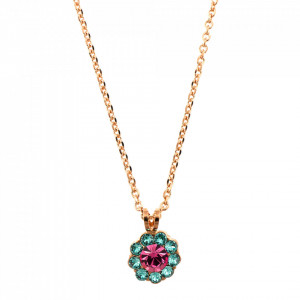 Pandantiv cu lant placat cu Aur roz de 24K, cu cristale originale, Memories of Montmartre | 5035/1-1146RG