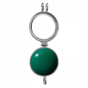 Pandantiv Magic Pendant, placat cu argint, Secret Stone Collection, cu pietre semipretioase interschimbabile-Argintiu-8855