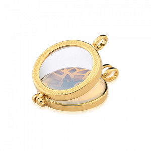 Pandantiv Magic Pendant - Tree of Life, placat cu aur, Secret Stone Collection, cu pietre semipretioase interschimbabile-Auriu-8865