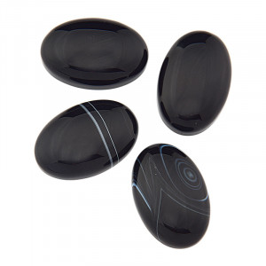 Piatra semipretioasa Agat Negru interschimbabila pentru Pandantivul Magic Pendant-Negru-8715