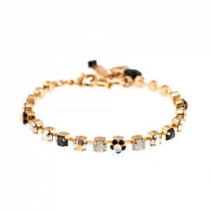 Bratara placata cu Aur roz de 24K, cu cristale Swarovski, St. Martin - Caribbean Life | 4008-M87-3RG-Multicolor-1176