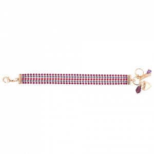 Bratara placata cu Aur roz de 24K, cu cristale originale, Xenia - Odyssey | 4518-1091RG