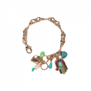 Bratara placata cu Aur roz de 24K, cu cristale Swarovski, Happy Days | 4026/1-1007rg