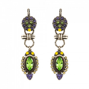 Cercei placati cu Argint 925, cu cristale Swarovski, Fairyland | 1028/1-1117SP6-Multicolor-1296