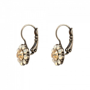 Cercei placati cu Argint 925, cu cristale Swarovski, Forever | 1379-3911SP6-Creme-9176