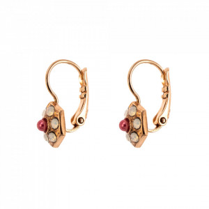 Cercei placati cu Aur roz de 24K, cu cristale Swarovski, Antigua | 1456-223-1RG6-Roz-6426