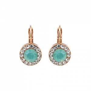Cercei placati cu Aur roz de 24K, cu cristale originale, California Dreaming | 1129-1063RG6