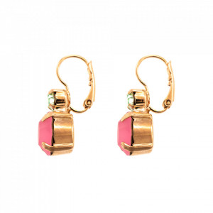Cercei placati cu Aur roz de 24K, cu cristale Swarovski, California Dreaming | 1037-1067RG6-Multicolor-8506